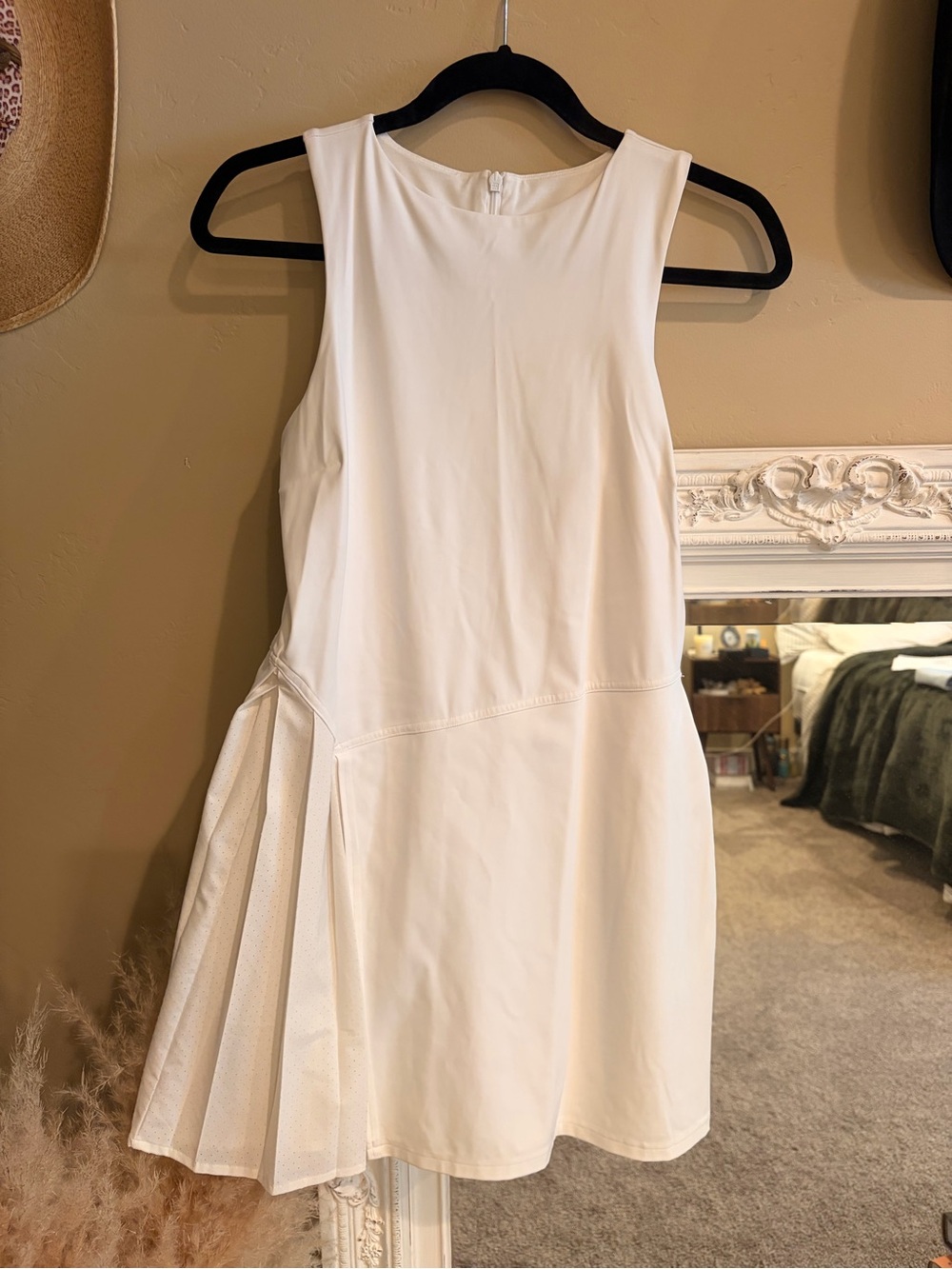 lululemon athletica White Sleeveless Tennis Dress with Side Pleat
